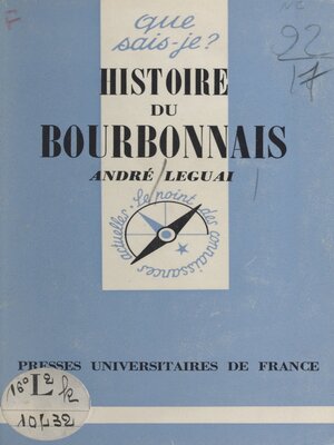cover image of Histoire du Bourbonnais